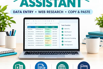 be your virtual assistant for data entry and web research