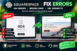 fix squarespace errors 404 errors checkout errors broken links and URL redirect