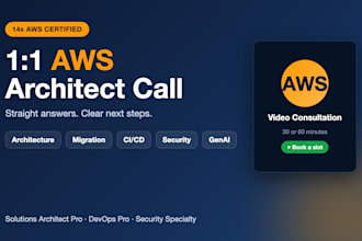 be your AWS solutions architect for a 1 hour call