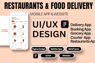 design modern app ui ux for your food delivery app, multi vendor app booking app