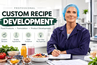 develop custom food recipes and product formulations