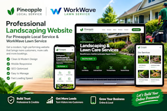 build pineapple local service landscaping website workwave lawn service website