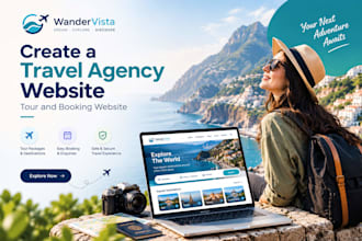 create a travel agency website, tour and booking website