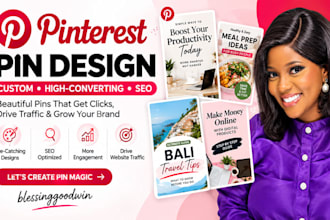 design custom, high converting pinterest pins with SEO