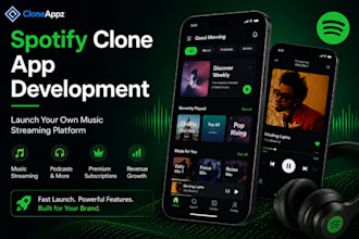 build a spotify music streaming app, video streaming and suno streaming app