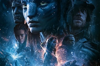design a cinematic movie poster and film key art
