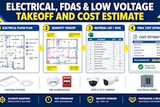 electrical, fdas and low voltage takeoff and cost estimate