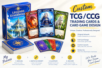 design card game board game card game art card box design for cards trading card