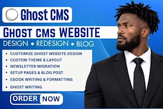 customize ghost cms website, ghost cms blog mange newsletter ghost writer expert