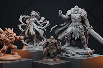 sculpt 3d action figures, miniatures, anime figures, and collectible characters