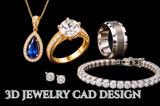 desigfor manufacture and 3d printingn 3d cad jewelry design, jewelry cad design