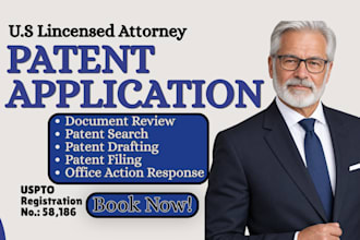 patent search your idea and draft a patent application with uspto
