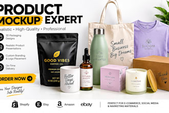 product mockup design 3d packaging branding presentation photoshop custom mockup