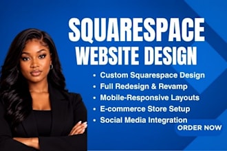 build squarespace website, design, redesign squarespace website development