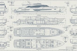 design custom vessel ga plans, deck layouts, and constuction drawings