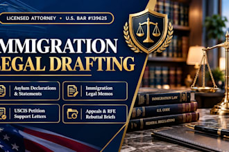 draft an immigration legal memorandum and case brief