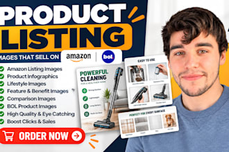 design amazon listing images product infographics lifestyle images and bol