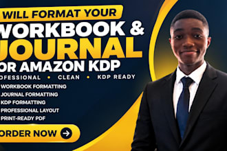 professionally format your workbook and journal for amazon KDP