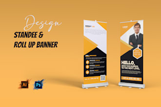 design roll up banner, standee, retractable banner
