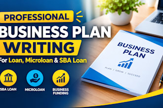 write converting business plan for loan and micro loan approval, sba loan