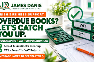 catch up your overdue irish xero bookkeeping, vat return and corporation tax