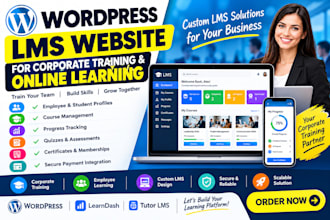 design a wordpress lms website for corporate training and online learning
