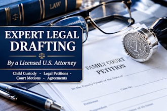 draft child custody petitions, motions, and legal documents