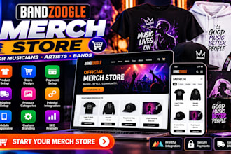set up a bandzoogle merch store for your music brand