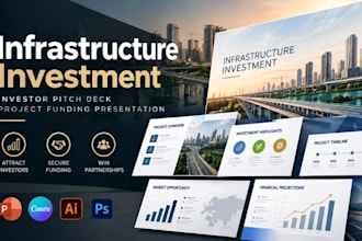 design infrastructure investment, investor pitch deck presentation design