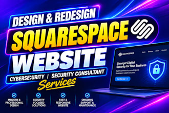 design squarespace cybersecurity website security consultant services website