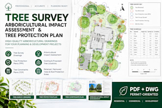 create tree survey arboricultural impact assessment and tree protection plan