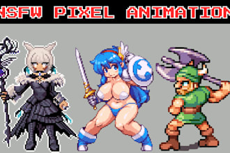 design pixel art character nsfw pixel art sprite sheet retro pixel game art rpg