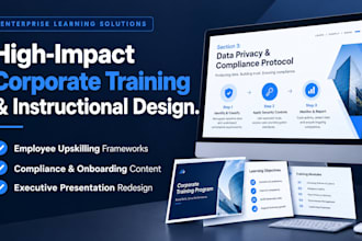 modernize or design premium corporate training and instructional design courses