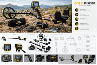 design a professional gold finder machine in 3d cad