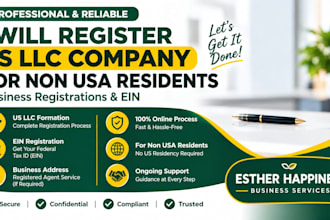 register US llc for non residents in texas, florida, delaware and wyoming