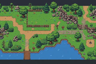 create 8bit 16bit pixel art tileset tilemap rpg maker 2d top down game assets