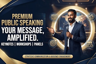 research and find qualified speakers for public speaking engagements