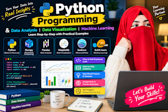 python programming, data analysis,and machine learning tasks