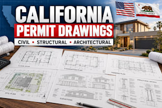 create california permit drawings for residential projects