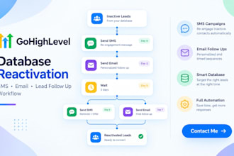 setup gohighlevel database reactivation sms lead follow up workflow