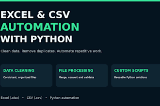 automate excel and CSV tasks using python
