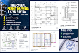 do structural permit drawing and civil review