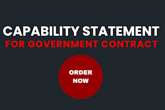 design a professional capability statement for your business