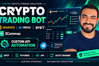 build binance trading bot, mexc trading bot, bybit, 3commas, crypto trading bot