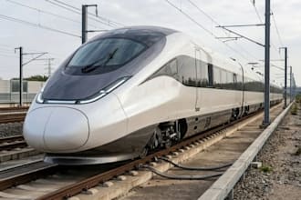do a 3d realistic train design, railway design, subway design, train model