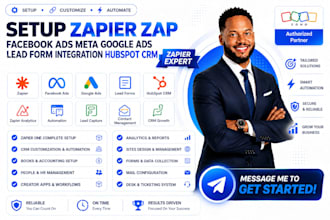 setup zapier zap facebook ads meta google ads lead form integration hubspot crm