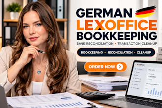 do german lexoffice bookkeeping bank reconciliation transaction cleanup