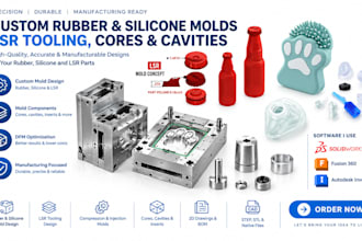 design custom rubber and silicone molds, lsr tooling, cores and cavities