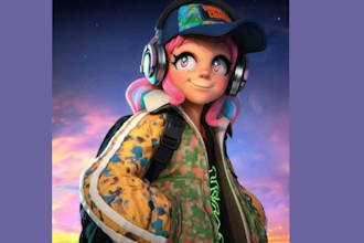 do game ready stylized 3d character modeling blender 3d character rig uv pbr