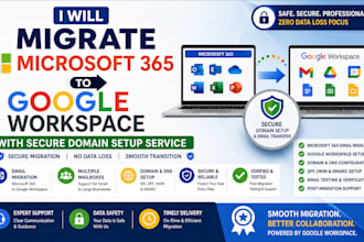 migrate microsoft 365 email to google workspace with secure domain setup service